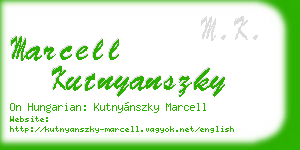 marcell kutnyanszky business card